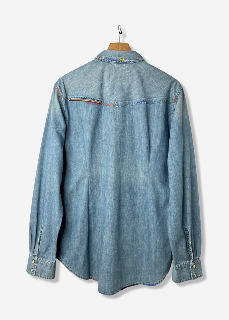 4 DENIMS ARE BLUE WESTERN DENIM SHIRT