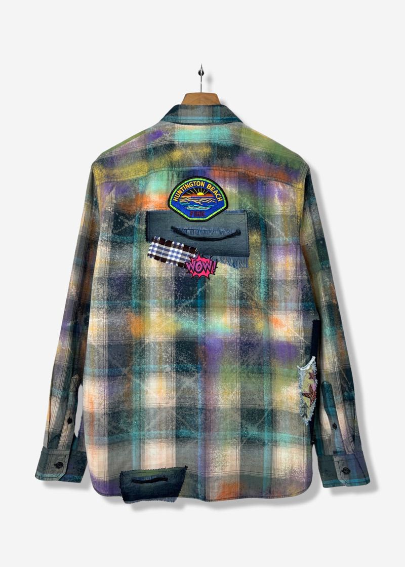 5 AUTUMN ADVENTURE MIXED MEDIA PLAID SHIRT
