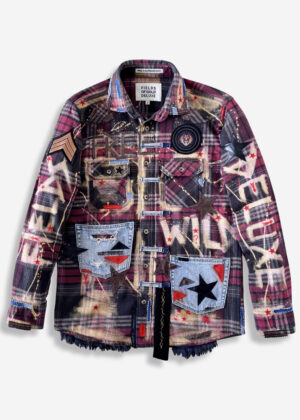 THE NEW NERVE BLEACH ART FLANNEL WORKSHIRT