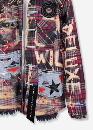 THE NEW NERVE BLEACH ART FLANNEL WORKSHIRT