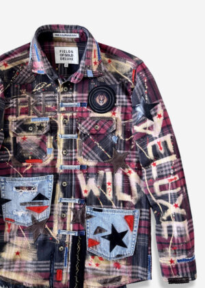 THE NEW NERVE BLEACH ART FLANNEL WORKSHIRT